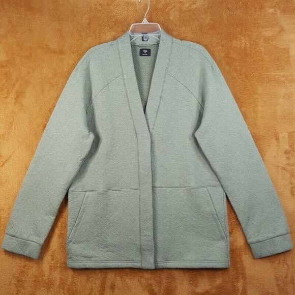 LUNYA Mens Sweater Small Green RESTORE DOUBLE FACED Cardigan Snap Button LAHGO - Picture 2 of 10